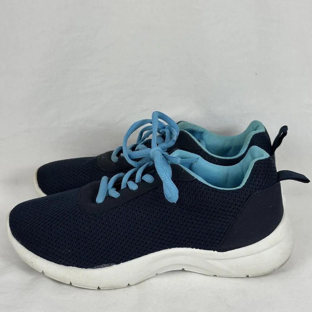 Pro Player Shoes Womens Size 6 Navy Blue Aqua Mesh Athletic Walking Sneakers